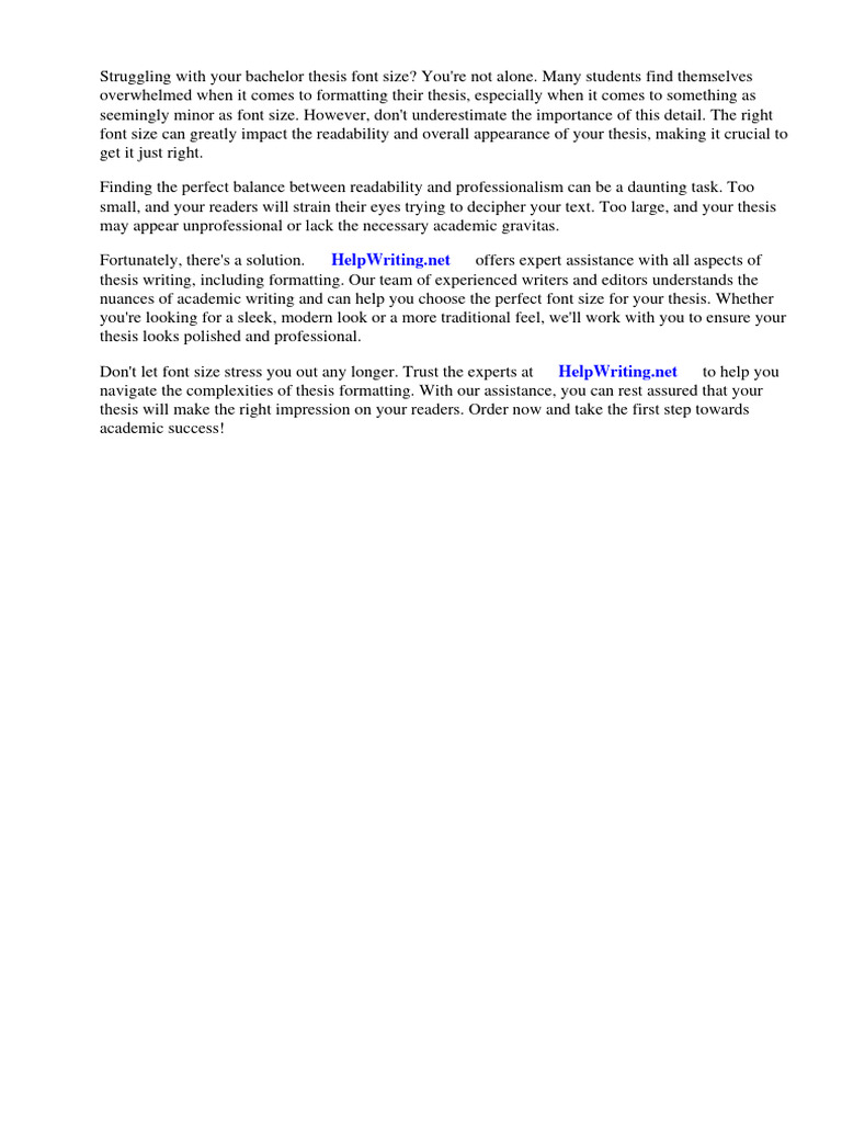 Bachelor Thesis Font Size | PDF | Thesis | Arial