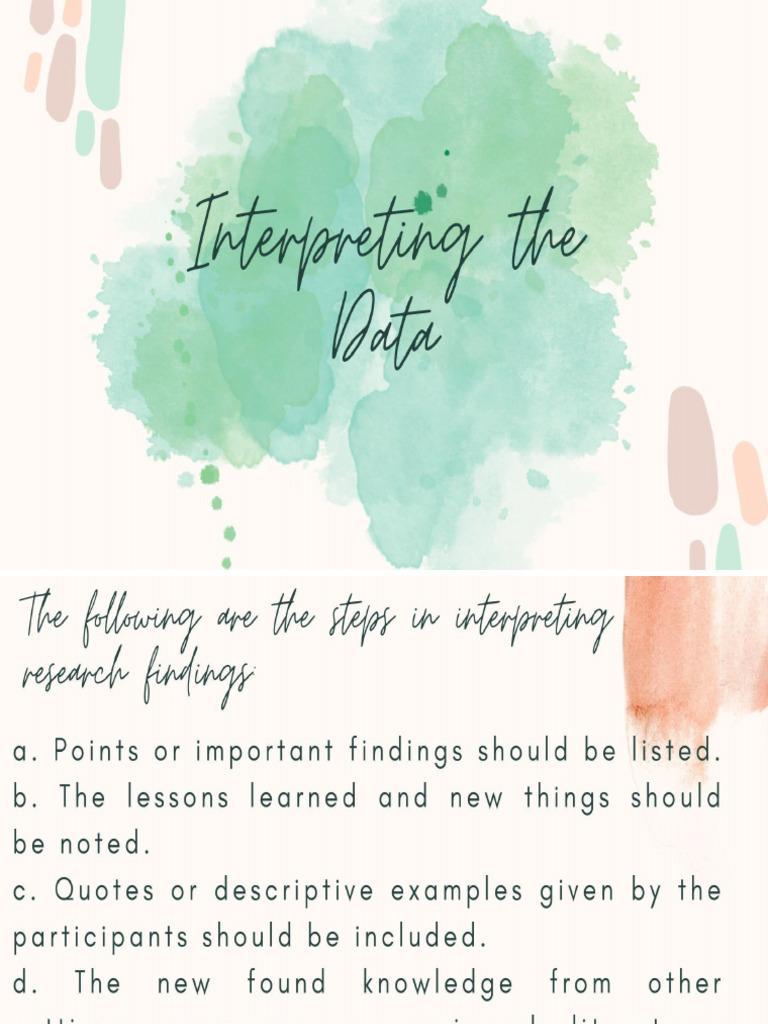 Interpretation of Data | PDF