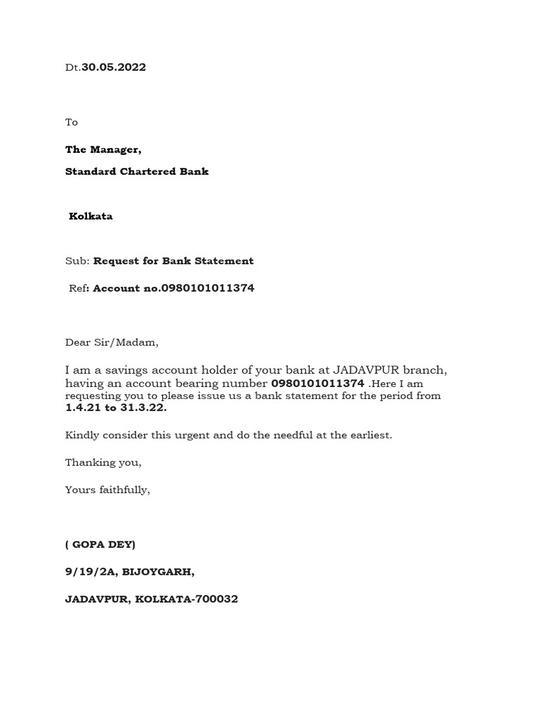 Bank Statement Request & Resolutions | PDF
