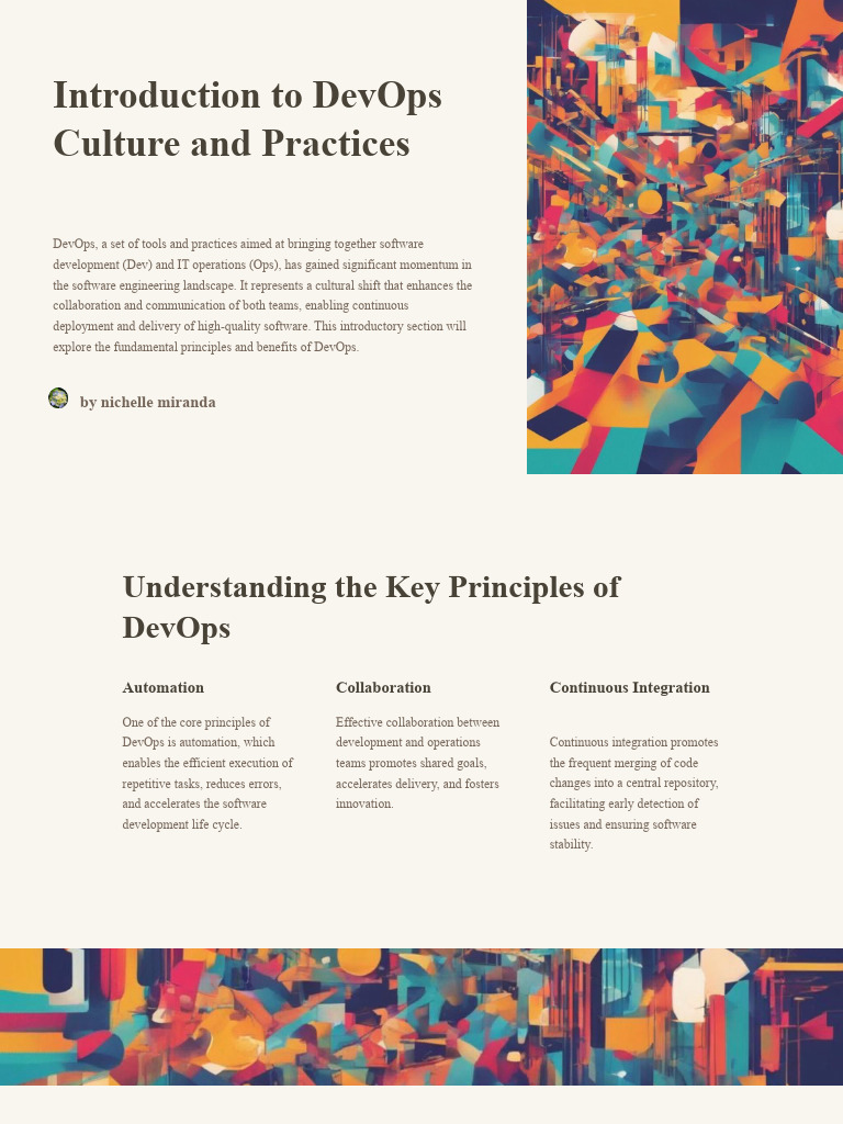 Introduction to DevOps Culture and Practices | PDF | Software ...