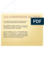 5.3 Convercion de Tipos