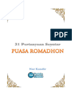 31 Pertanyaan Seputar Puasa Romadhon