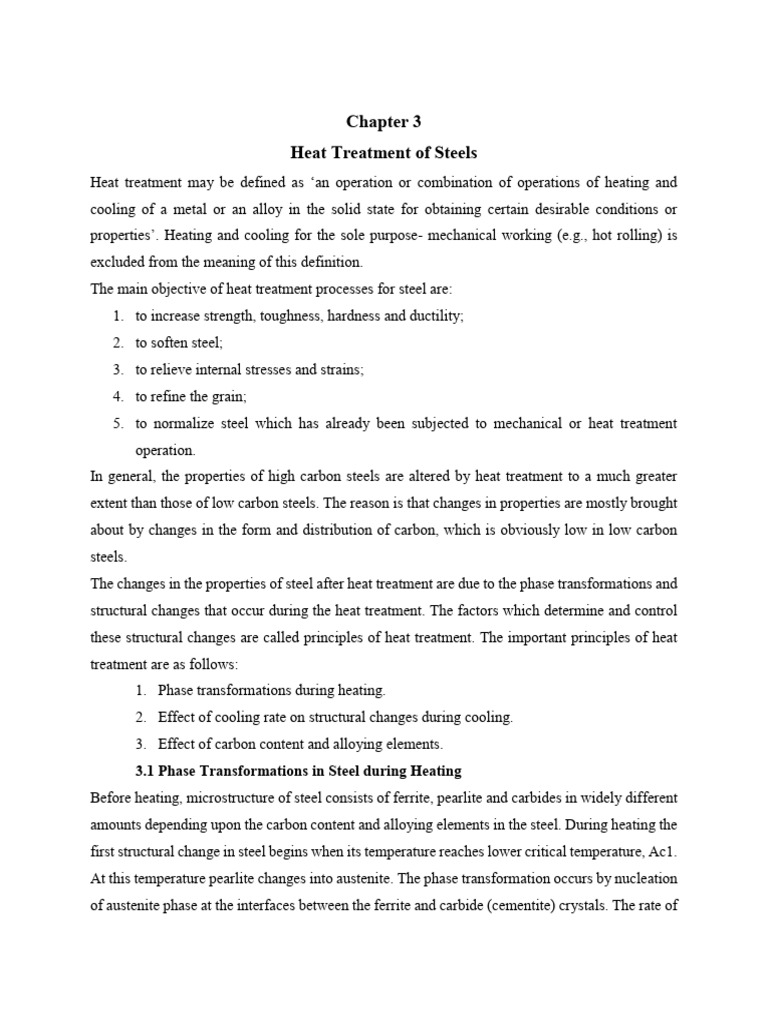 Heat Treatment Processes for Steels | PDF | Heat Treating | Steel