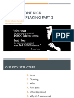 Speaking One Kick Structure - Handout - Aug 19