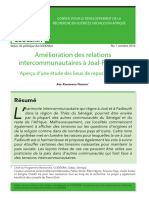 Amélioration Des Relations Intercommunautaires À Joal-Fadiouth