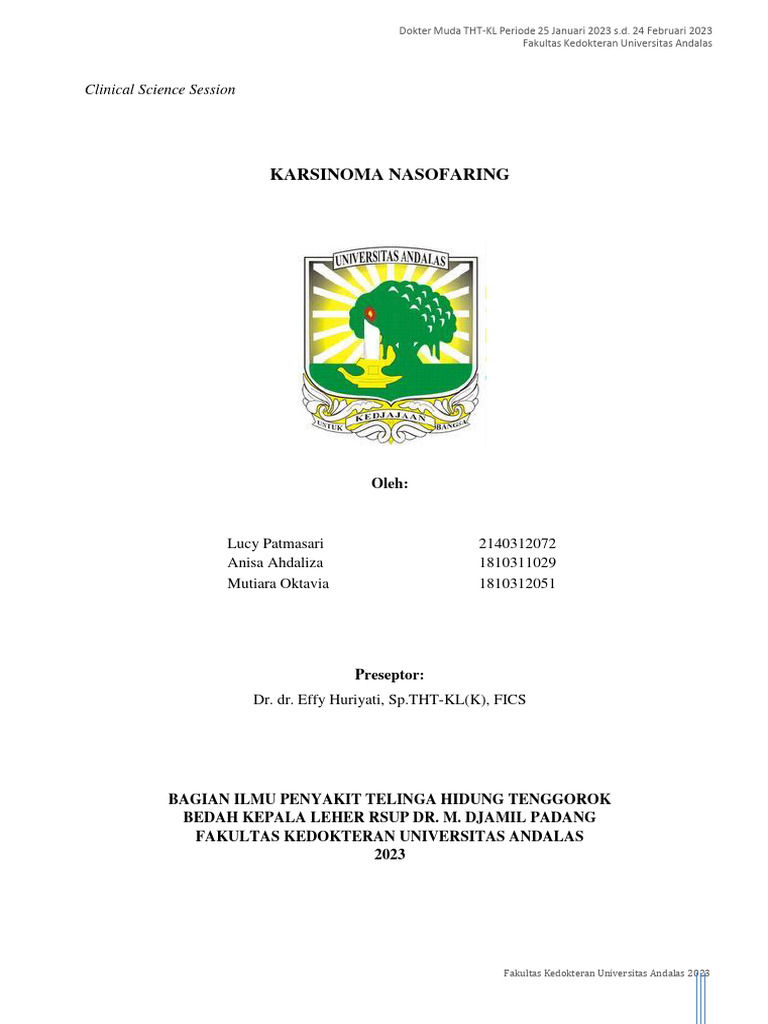 CSS Ca Nasofaring | PDF | Sains & Matematika
