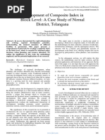 Development of Composite Index in Block Level: A Case Study of Nirmal District, Telangana