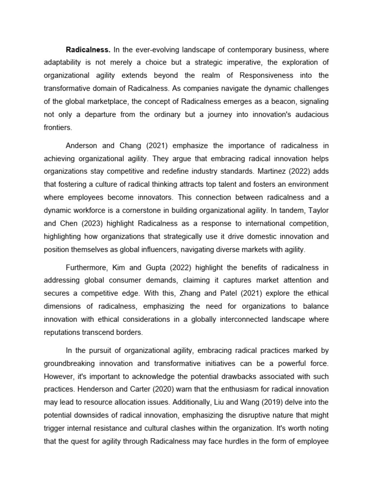 Radicalness | PDF