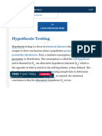 Statistics - Hypothesis Testing - Britannica