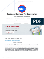 GST Certificate Sample - Check GST Certificate Online