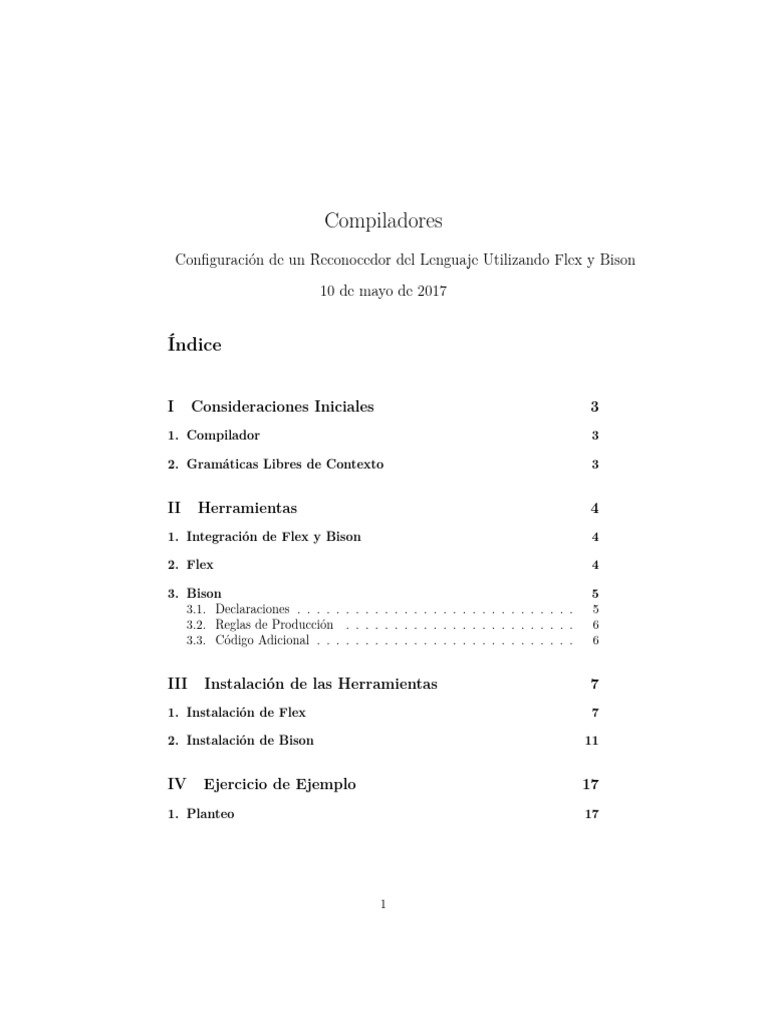 Compiladores: Flex y Bison en Acción | PDF | Analizando | Compilador