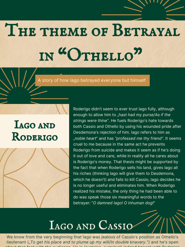 Iago's Betrayal in Othello | PDF