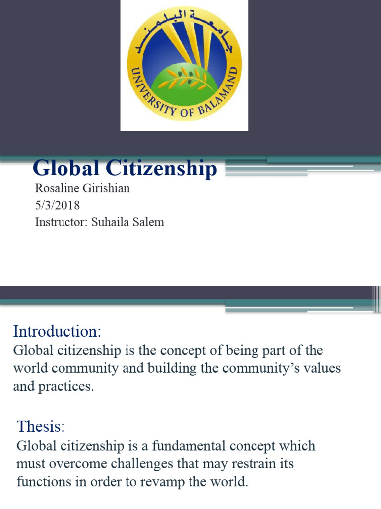 Global Citizenship Pdf Citizenship Economies