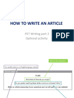 How To Write An Article