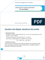 Ecole Nationale D' Ingénieurs de Gabès: La Commande Des Systèmes Industriels Travaux Dirigés