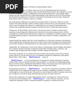 Beard Hacker Thesis