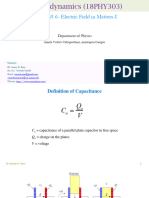 Lec #6 - Electric Field in Matter-I - 18PHY303 Electrodynamics