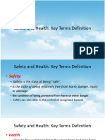 4 Safety and Health Key Terms Definition