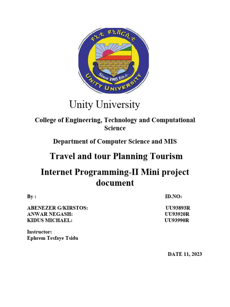 Internet Programming-II Mini Project Document 4 | PDF