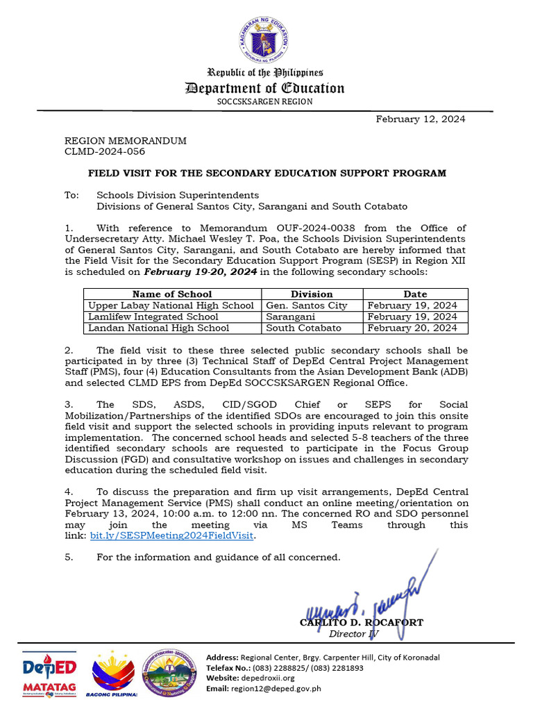 region-memorandum-clmd-2024-056-field-visit-for-the-secondary-education