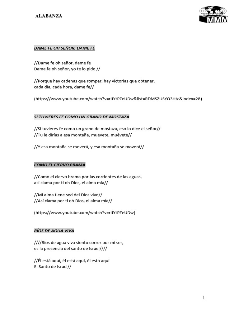 Coros De Alabanza Descargar Gratis Pdf Cristo Título Oración