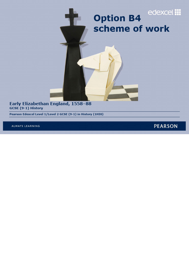 Gcse History Scheme Of Work Early Elizabethan England Pdf Kingdom