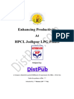 UPES MBA Approved Synopsis by DistPub - Com - Enhancing Productivity at HPCL Jodhpur LPG Plants