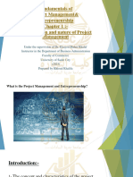Fundamentals of Project Management& Entrepreneurship Chapter 1:-The Definition and Nature of Project Management