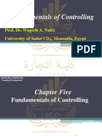 Fundamentals of Controlling: Prof. Dr. Wageeh A. Nafei University of Sadat City, Menoufia, Egypt