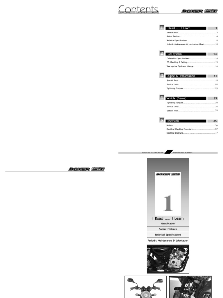 BAJAJ BOXER BM 100 SERVICE MANUAL PDF visual data 4