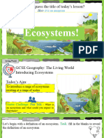 Lesson 1 - Ecosystems