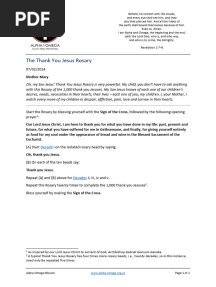 2014-02-07 The Thank You Jesus Rosary