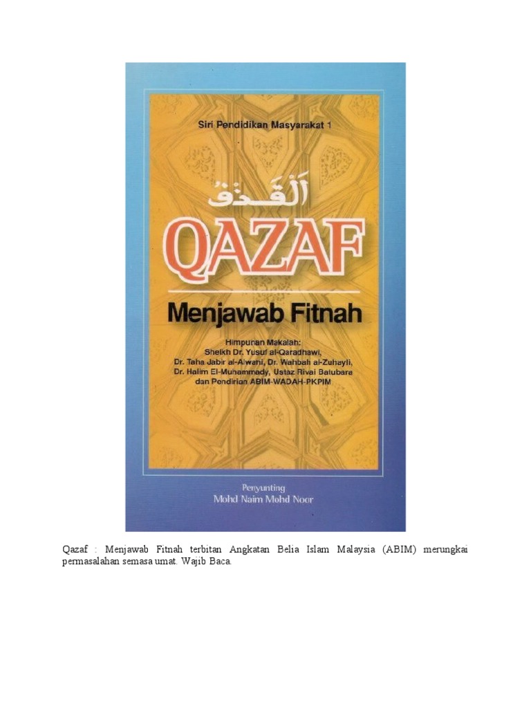 Qazaf: Menjawab Fitnah | PDF