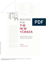 Writing For The New Yorker Critical Essays On An A...