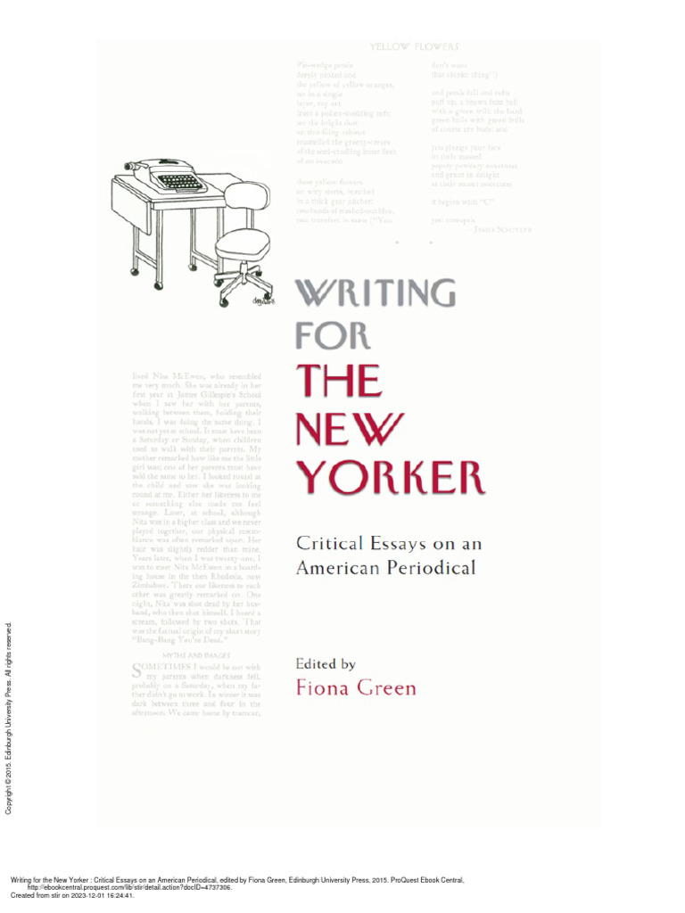 Writing For The New Yorker Critical Essays On An A... | PDF | Books ...