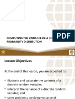 PSUnit I Lesson 5 Computing The Variance of A Discrete Probability Distribution