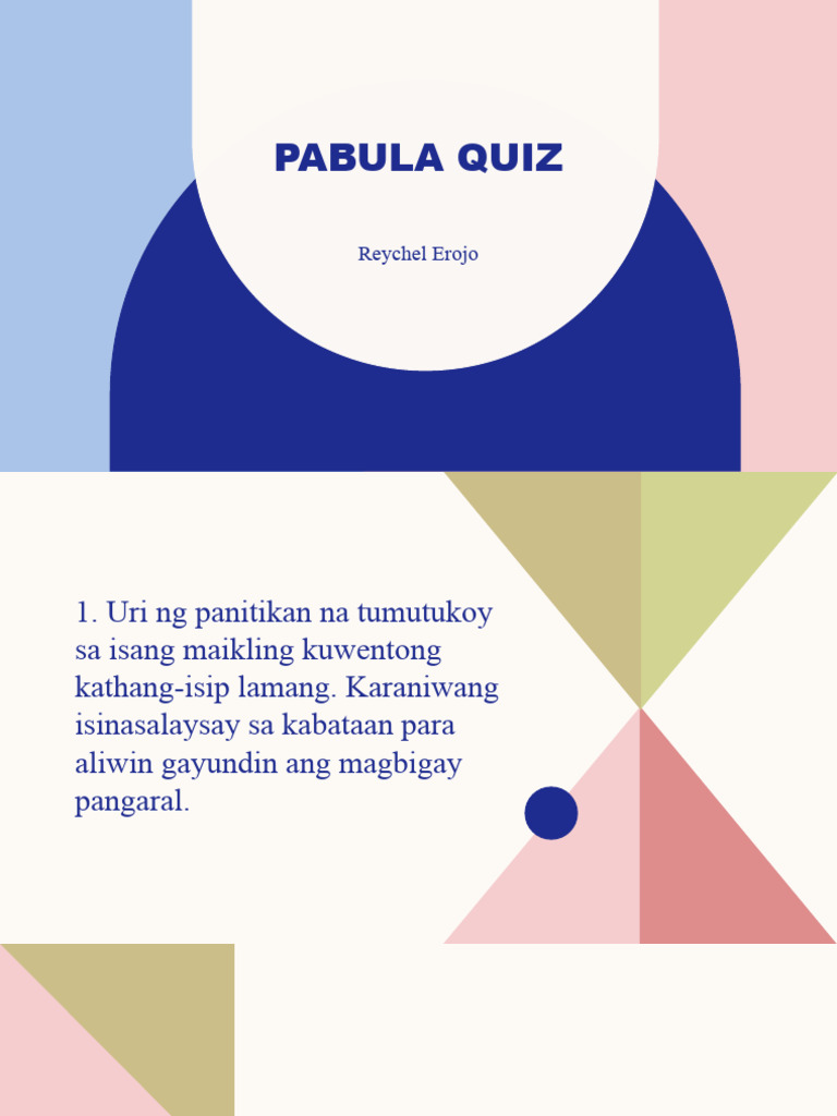 Pabula Quiz | PDF