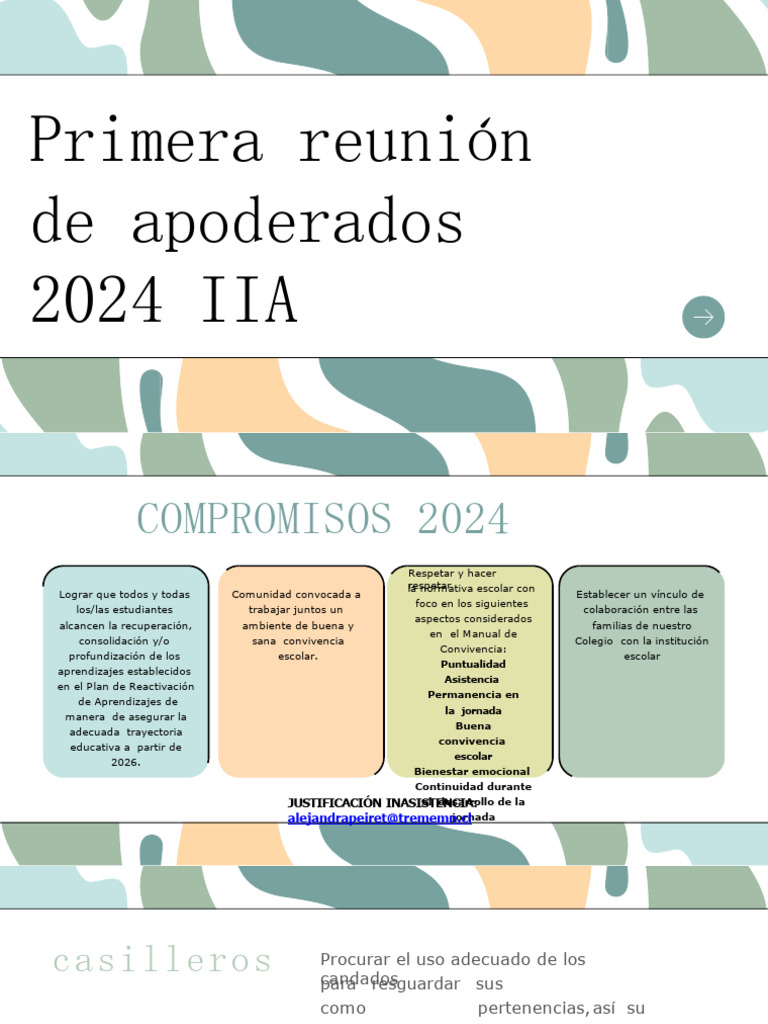 Reunión de Apoderados 2024: Compromisos y Normas | PDF | Evaluación ...