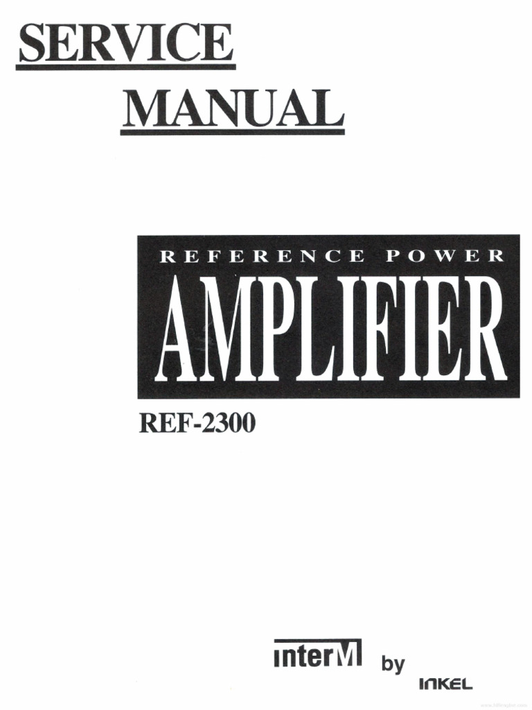 InterM REF2300 PWR SM | PDF
