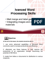 Advanced Word Processing Skills