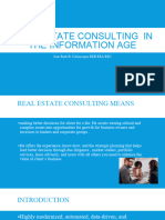 Real Estate Consulting in The Information Age
