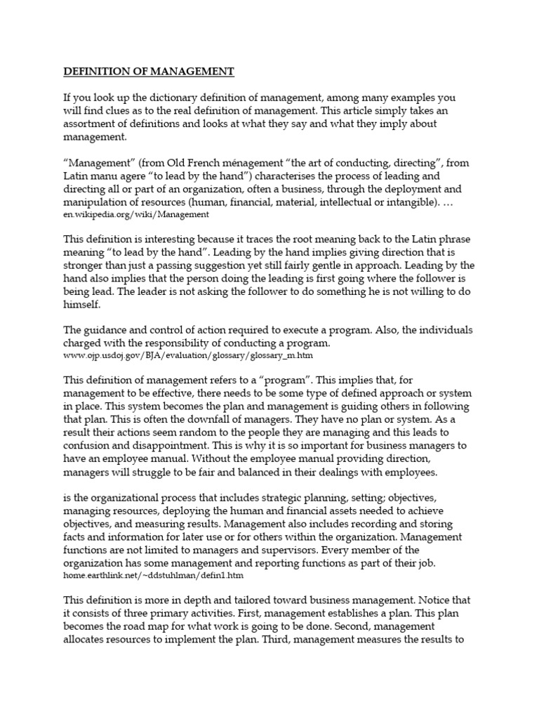 Principles of Management | PDF