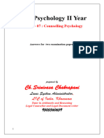 Counselling Psychology