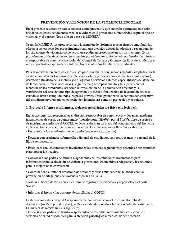 Prevención Y Atención De La Violencia Escolar Capacitacion Ii