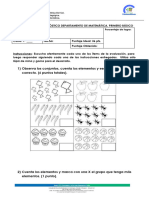 Evaluación Diagnóstico Matemática 1° Básico