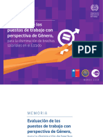 2018 - Evaluación de Los Puestos de Trabajo Con Perspectiva de Género, para La Disminución de Las Brechas Salariales en El Estado.