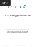 Top 30 CAT Time Speed Distance Questions With Video Solutions | PDF