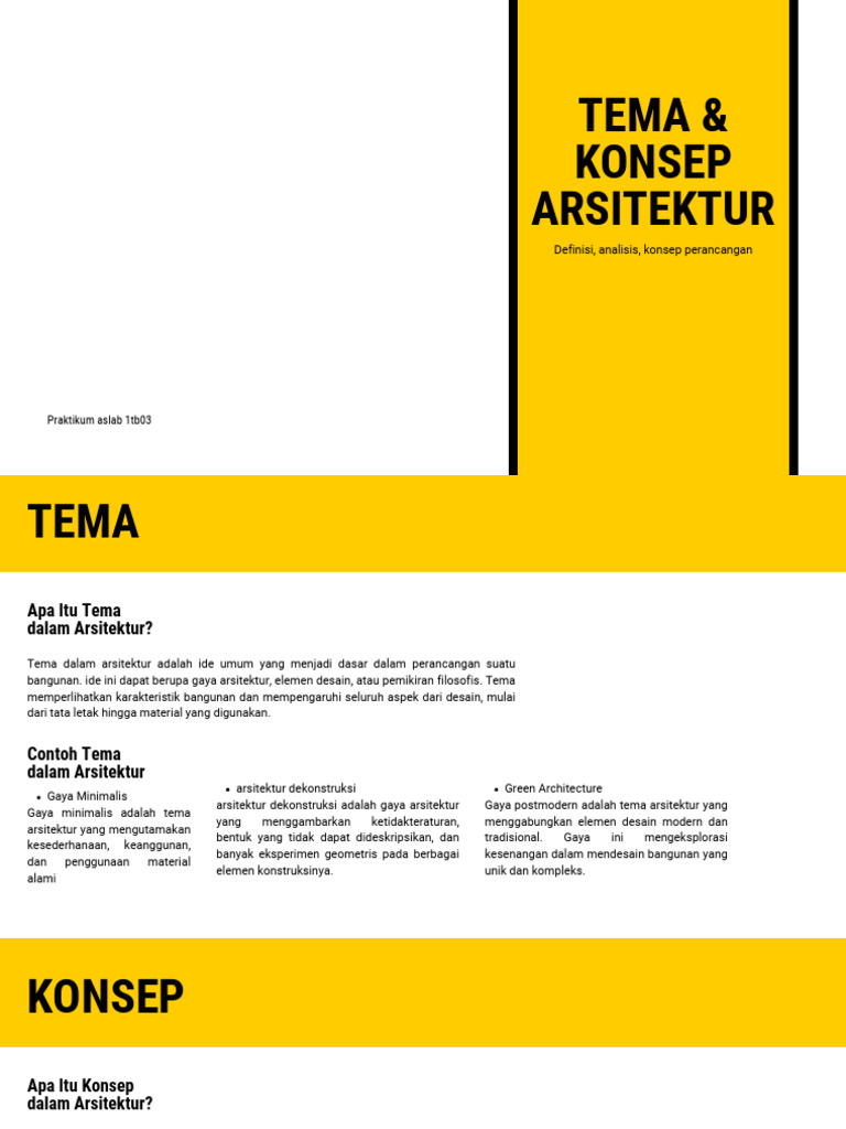 Tema dan Konsep dalam Arsitektur | PDF