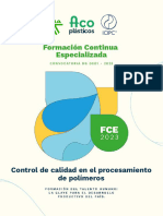 Control de Calidad en El Procesamiento de Polímeros