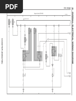 Toyota Coaster Wiring Diagram Guide | PDF | Engines | Machines